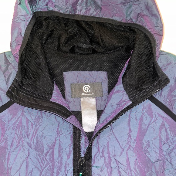 Iridescent Reflective Windbreaker Jacket - Picture 3 of 5